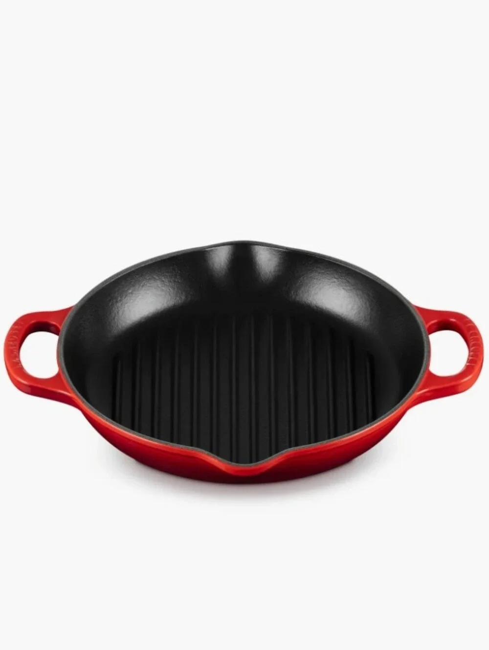 Le Creuset Signature Deep Enamel Cast Iron Grill Pan- Cerise